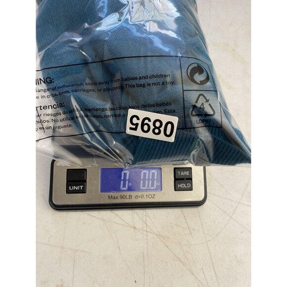 100% Cashmere Knit Turtleneck Sweater Womens Medium Turquoise Pullover - Picture 6 of 6